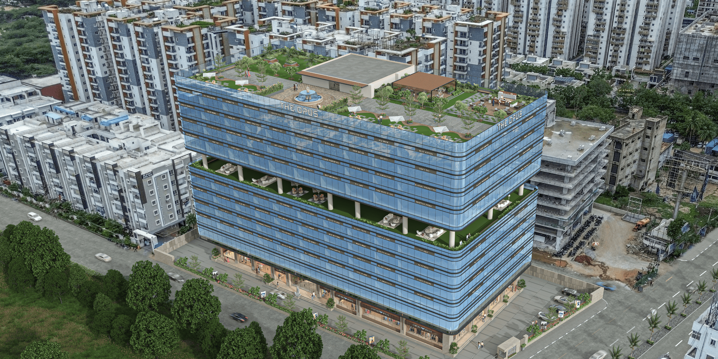The Opus by Fairmount architectural rendering in Narsingi, Hyderabad